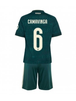 Real Madrid Eduardo Camavinga #6 Replika Borta Kläder Barn 2026-27 Kortärmad (+ byxor)